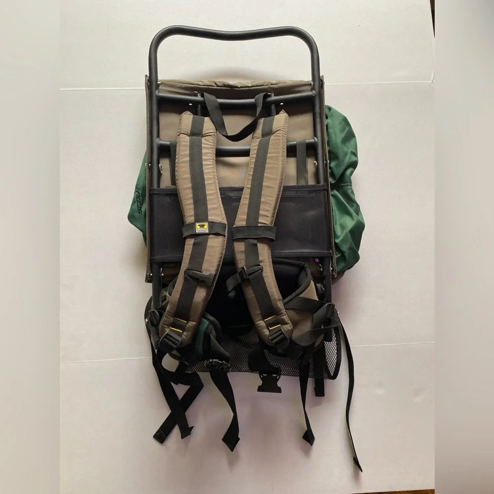 Mountainsmith Vintage Green and Brown Hiking Backpack with External Frame